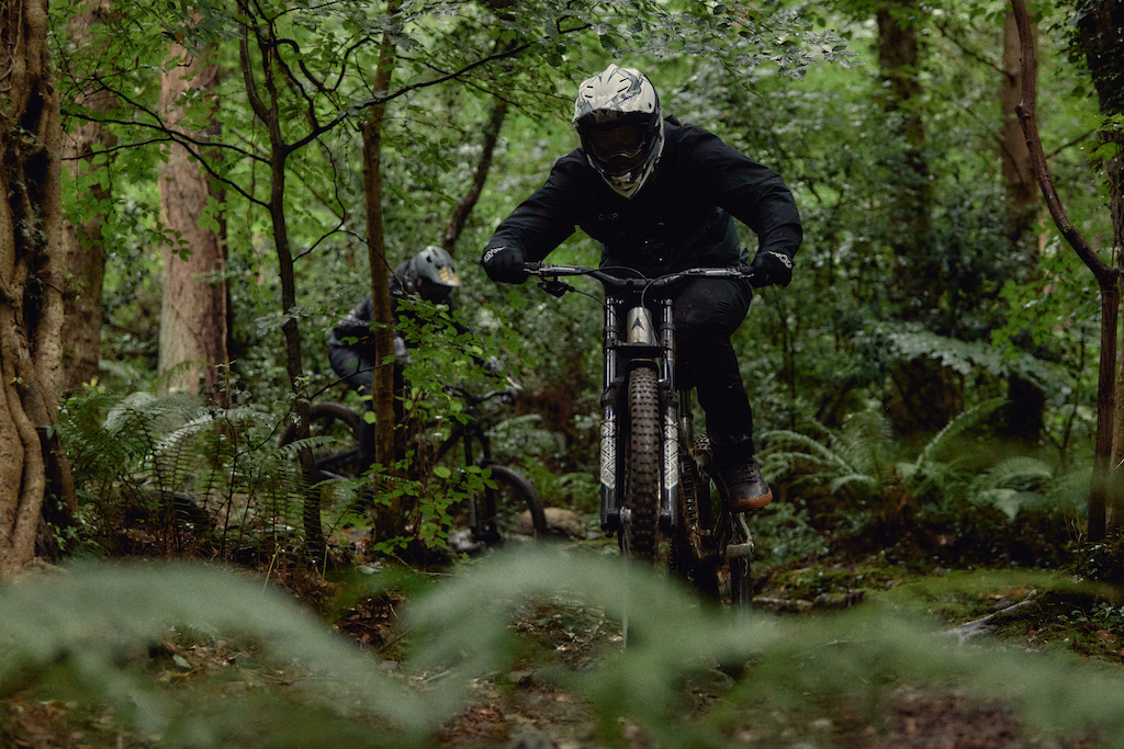 Kyle Strait testing bike setup in Ireland before Red Bull Hardline 2023