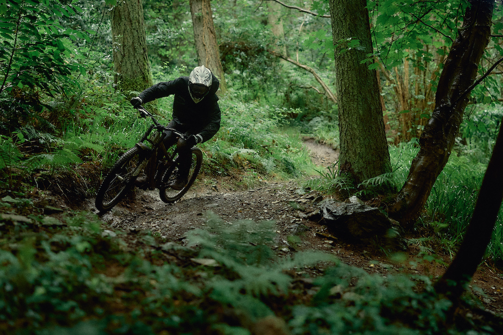 Kyle Strait testing bike setup in Ireland before Red Bull Hardline 2023