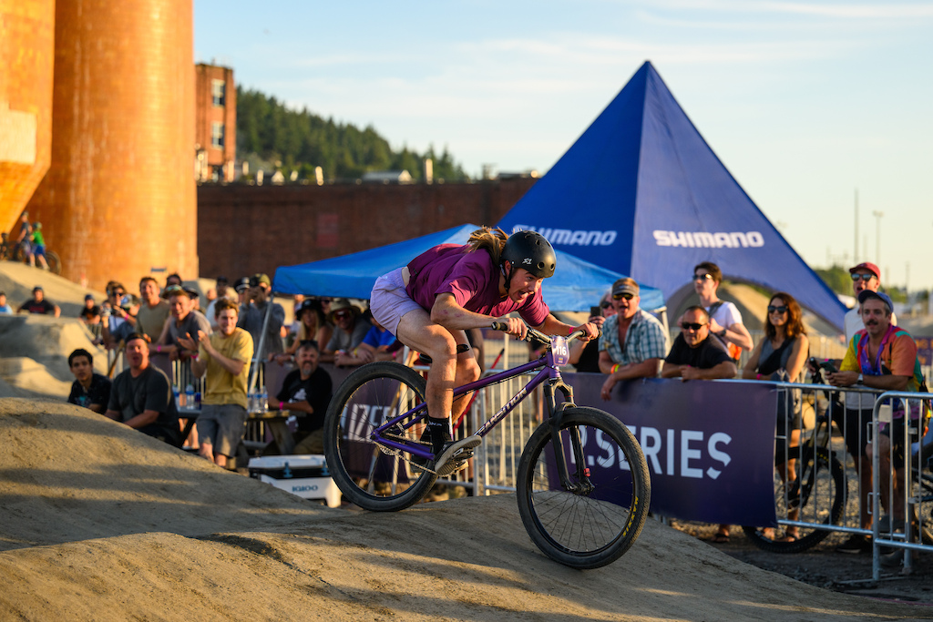 Hayden Damon at the 2023 P.Series Pump Track Drag Race. Photo: Eric Mickelson