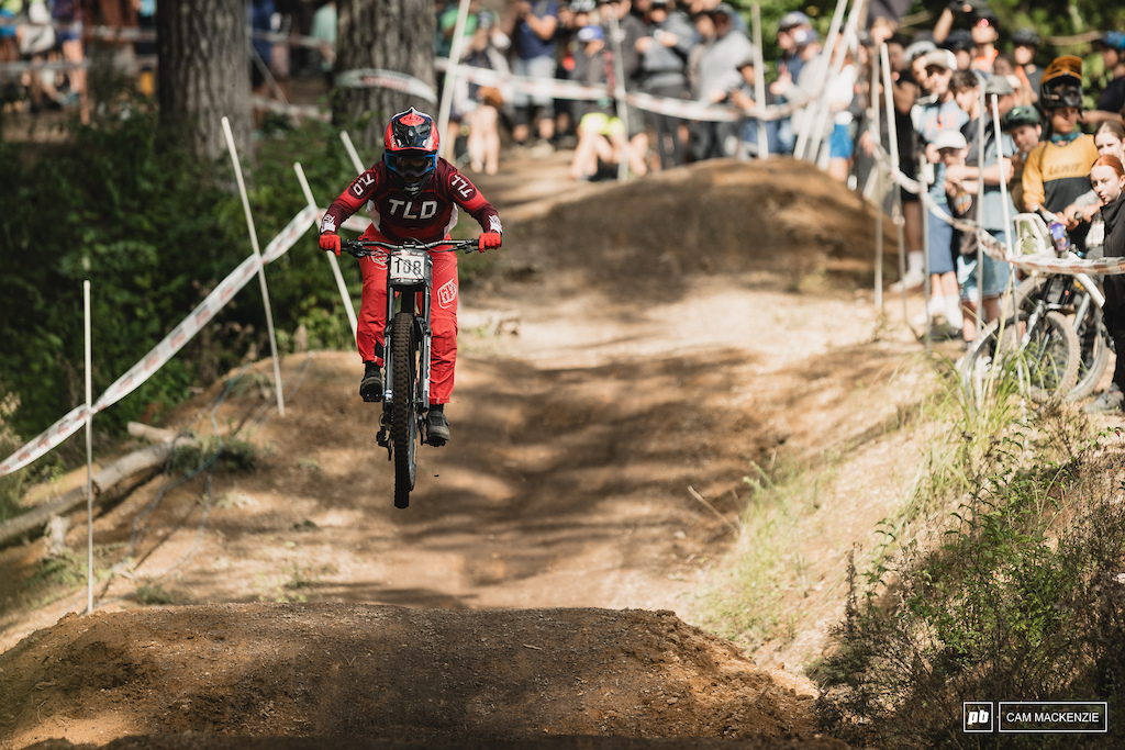 Shania Rawson's always done well here in the Redwoods, and once again found herself on the box.