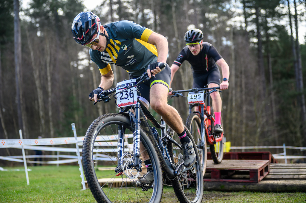 Jamie Pugh and Eddie Fisher battled it out to see who would come out on top in the Men's Fun race