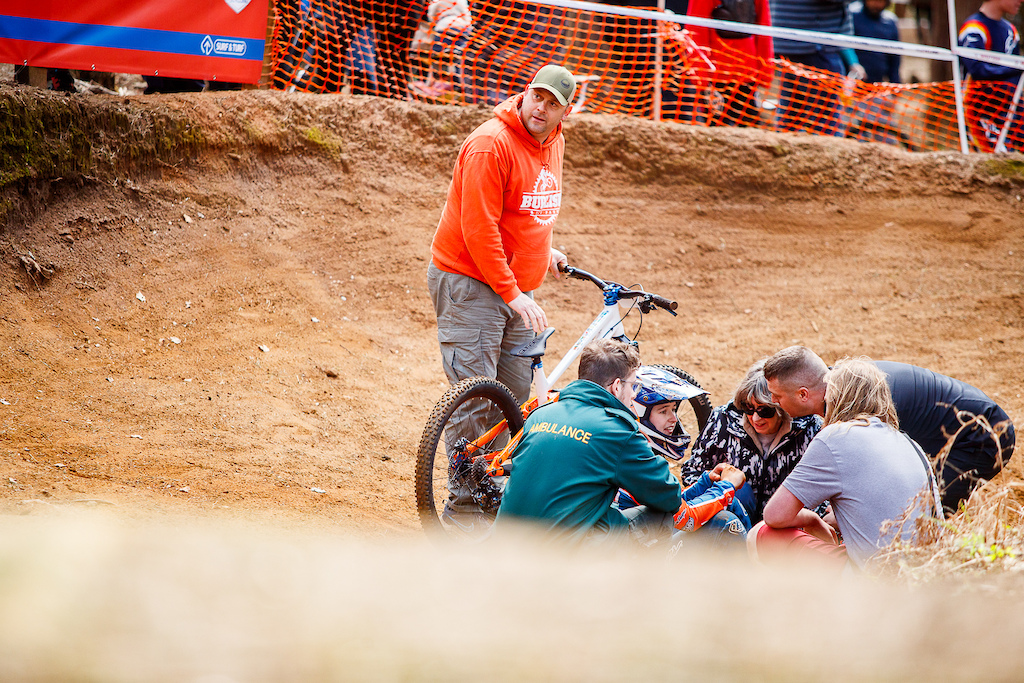 during round 2 of The 2024 Schwalbe British 4X Series at Chicksands Bike Park, Bedford, Bedfordshire, United Kingdom on April 07 2024. Photo: Charles A Robertson