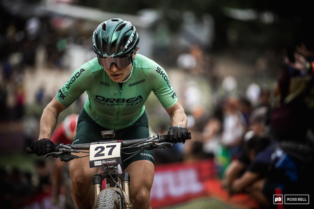 Chiara Teocchi didn't shy away from the action and was leading early on as she went in pursuit of her first podium.