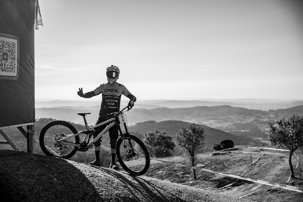 2 Jack Reading during Sunday practice for round 2 of The 2024 Portugal DH Cup at Padela Natural, Parque de Valinhas, Viana do Costelo, Portugal on March 24 2024. Photo: Charles A Robertson