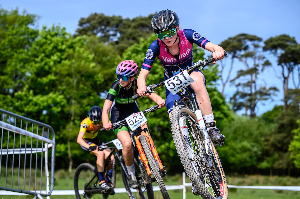 It was close racing in the Female Youth and Juvenile, with riders wheel to wheel for most of the race