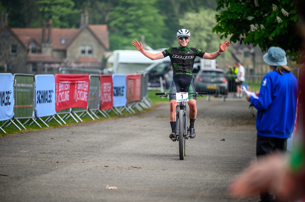 It was Thomas Mein made the most of the climbs to take the win in the Men's Elite, a double victory for the weekend taking the win in both the XCC and the XCO