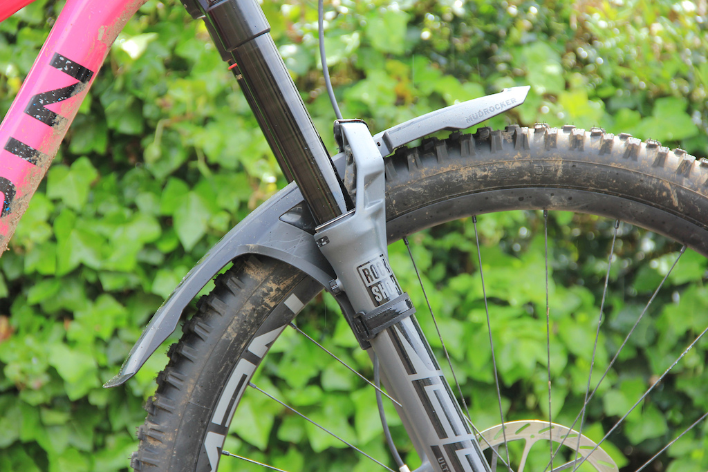 UXA Team Trek Front Mudguard / Fender For Mountain Bikes - Black, Plastic