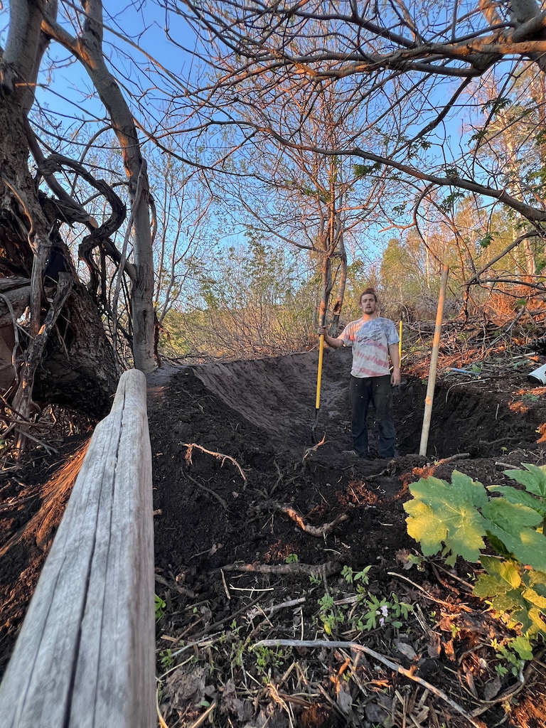 Berm, about 4-5ft tall