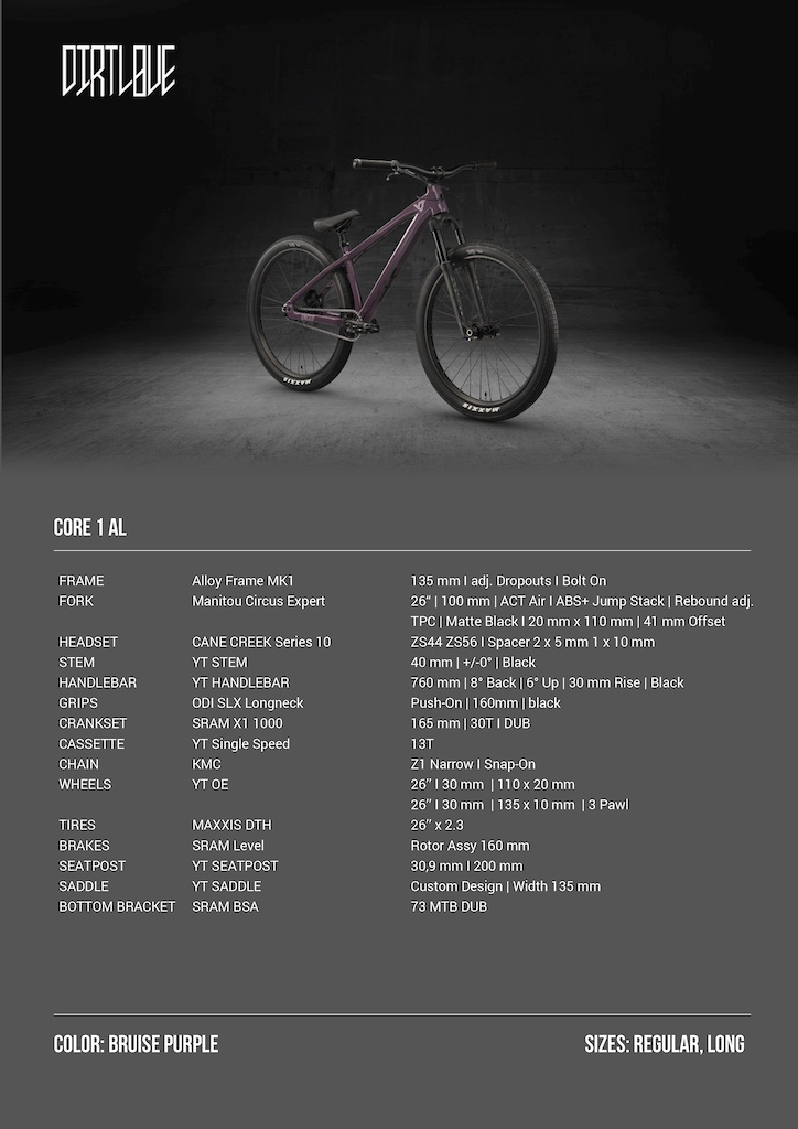 YT Industries Releases Dirtlove AL Dirt Jumper - Pinkbike