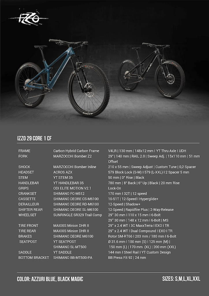 YT Industries Releases Izzo Core Range - Pinkbike