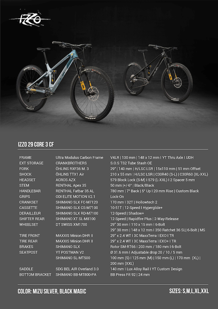 YT Industries Releases Izzo Core Range - Pinkbike