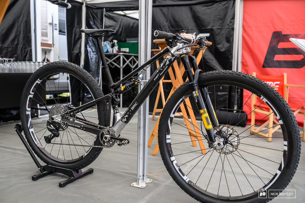 It might not be racing, but BMC’s 32-inch wheel beast was on display in their pits this weekend.