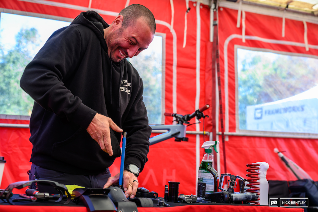 Rockshox were playing host to a few US riders this weekend too