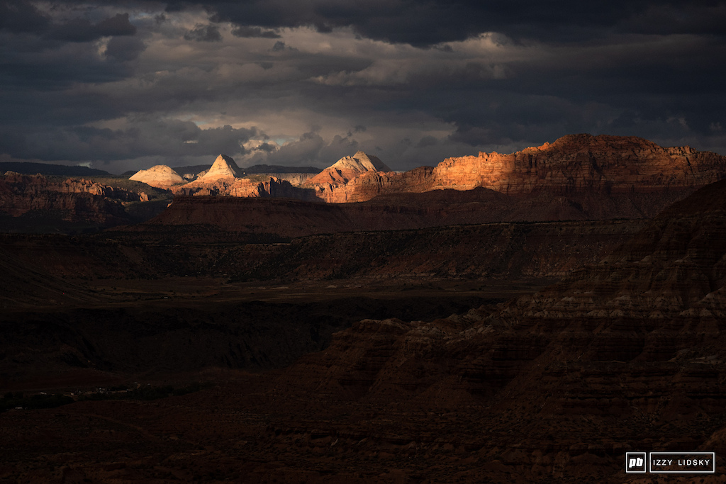 Sunset over Zion, from the Rampage site.