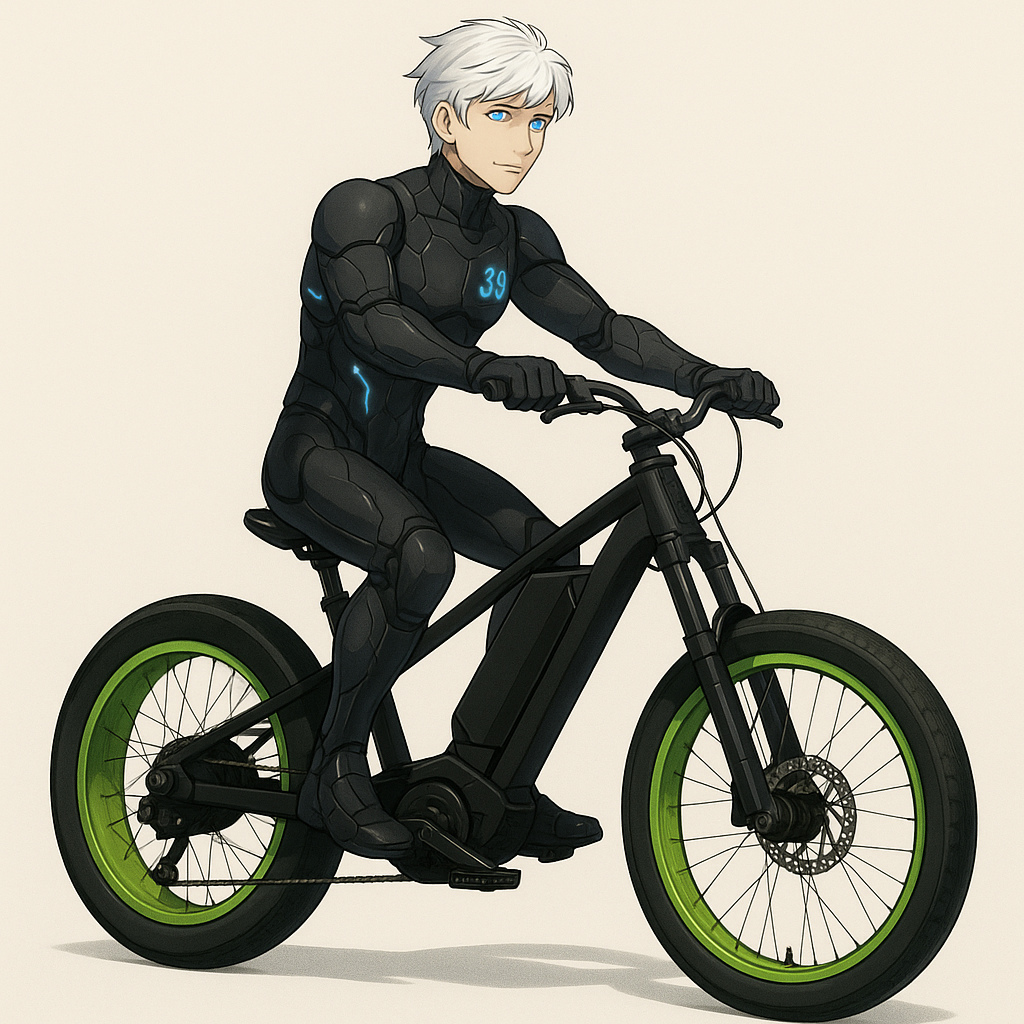 my ai boy caelum on the electric chopper