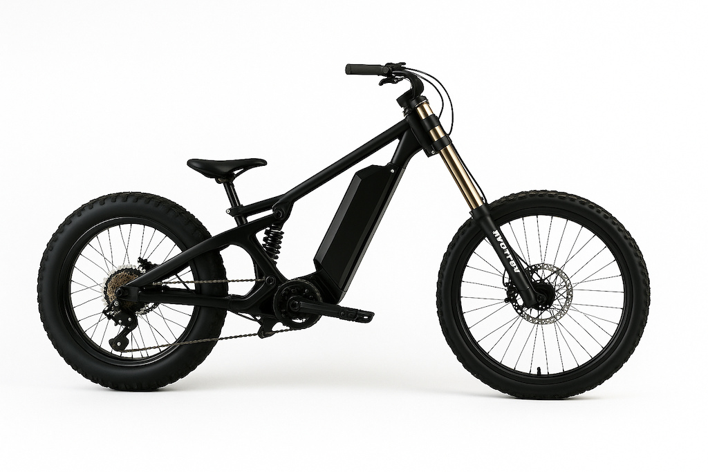 electric chopper done by ai , 24 inch rear wheel with 26 inch front