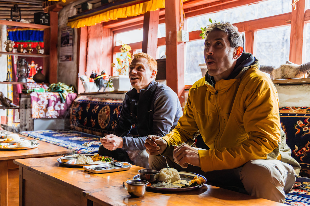 Shooting for Gee Atherton's 'Ridgeline Nepal'.