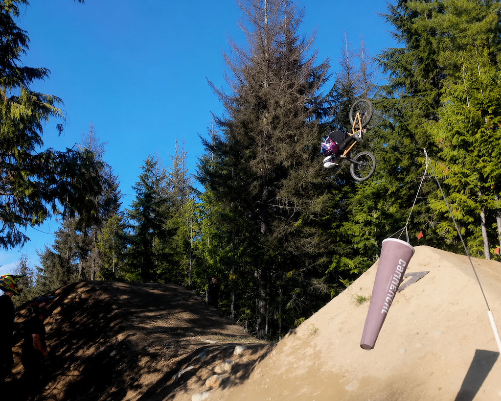Alex sending a frontflip on crabapple