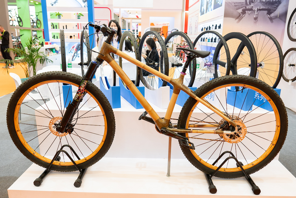 A bamboo big wheeler - 32" wheels and a Bollard inverted fork.