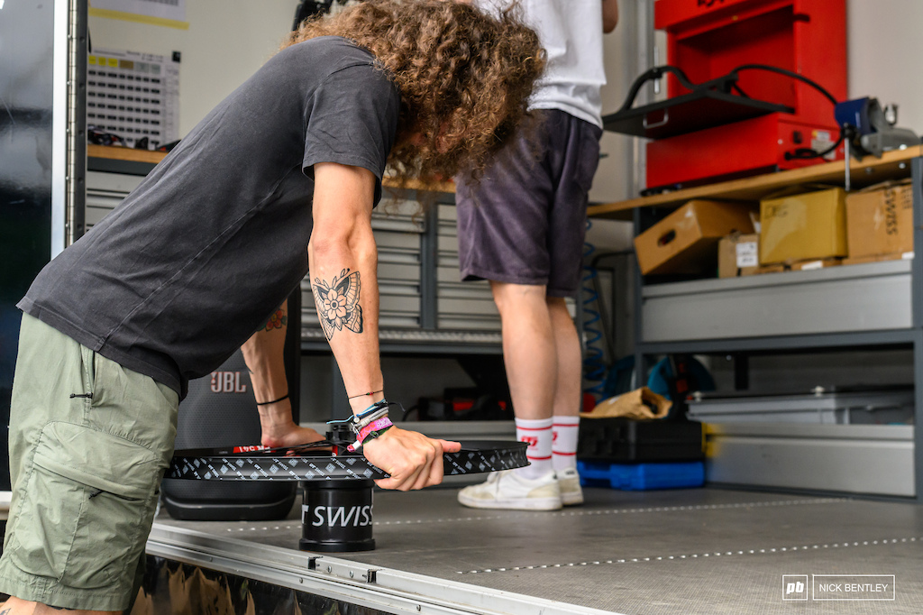 Not the fanciest tool in the DT Swiss truck, but it might be one of the most useful.