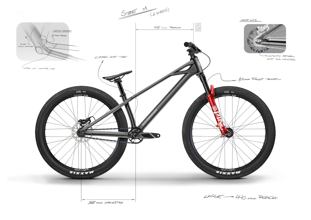 Mon NX DH MTBフレーム 26インチ First Look: Mondraker Steps Into the Dirt Jump Ring With the All