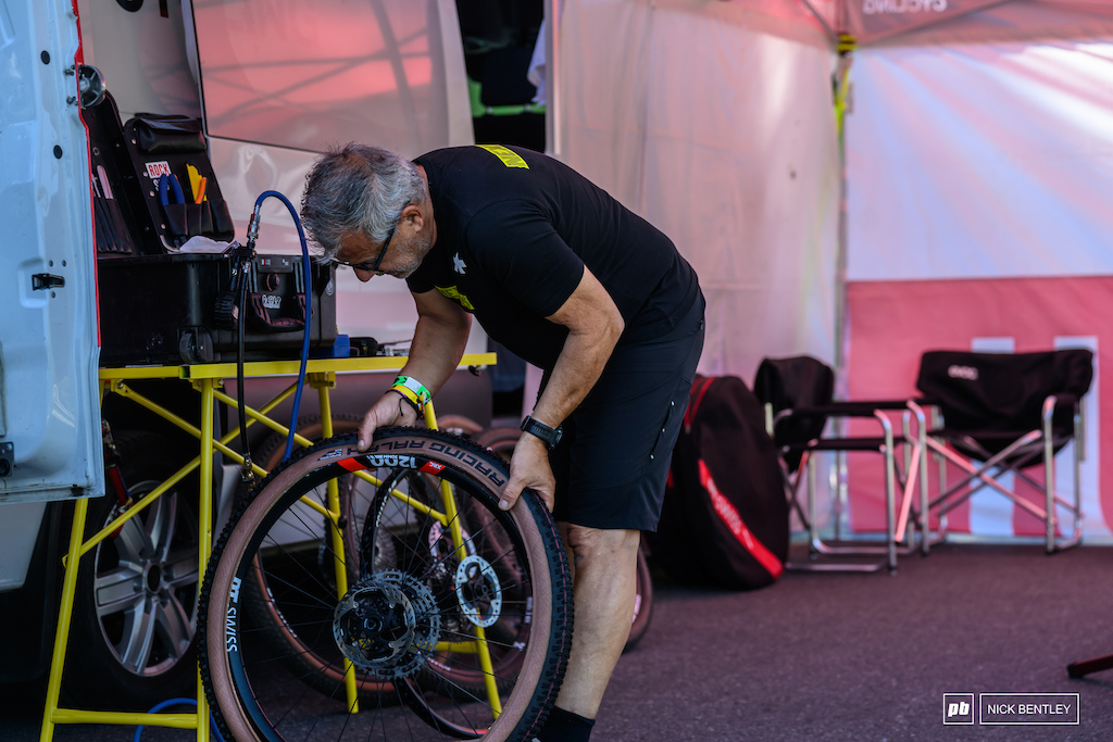There have been a lot of tyre changes for the race wheels this week, with totally different conditions this weekend.