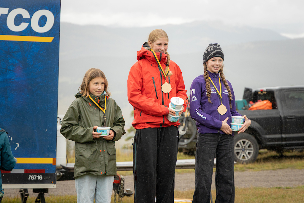 U15 girls podium