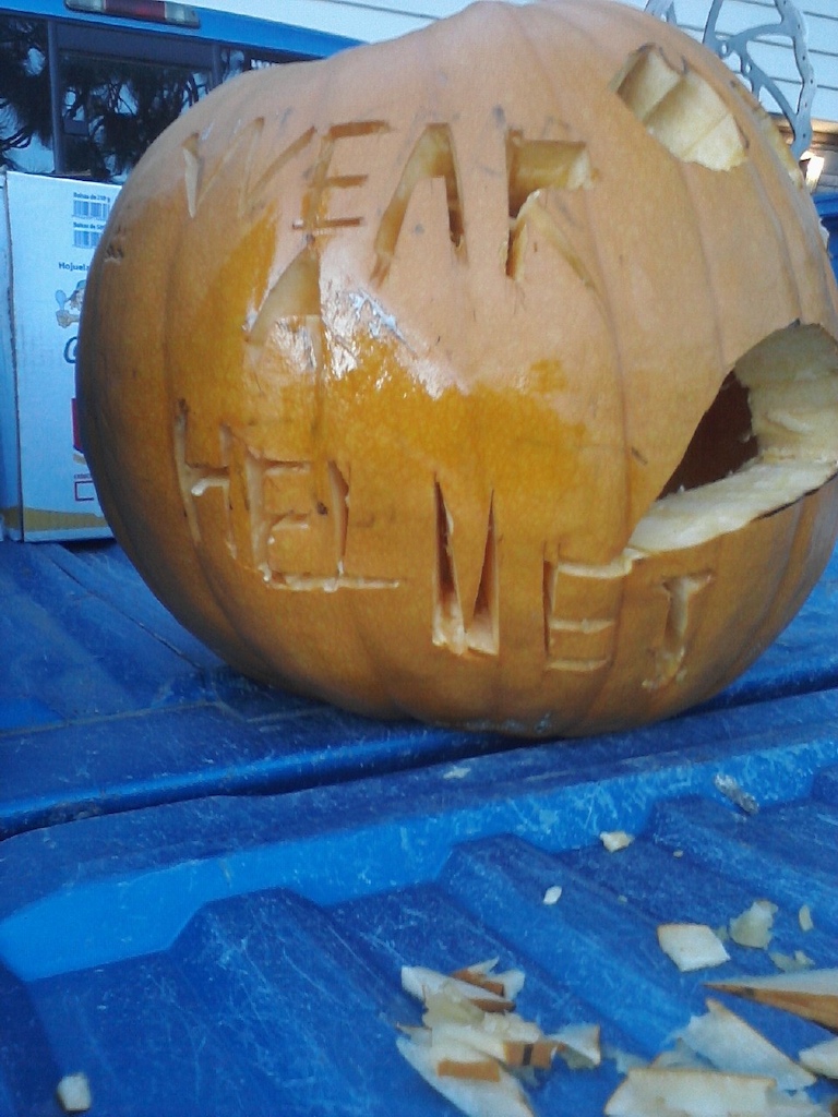 The side of my pumpkin, can get lighted pics later