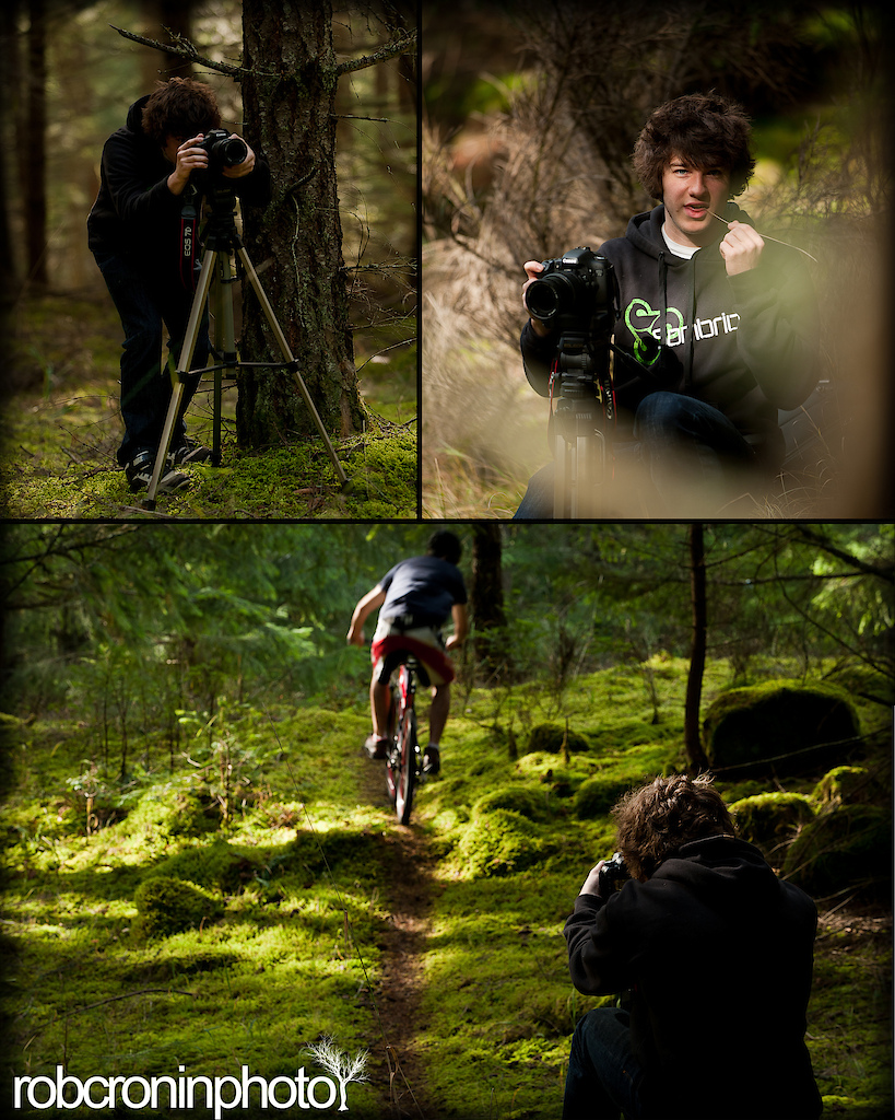 Our newest addition to the media side of things, Ehren McPhee, Filming a small Cross Country video with Dexter.
-Rob Cronin Photos