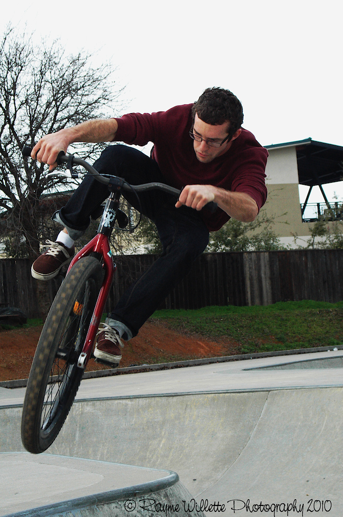 In the skate park.