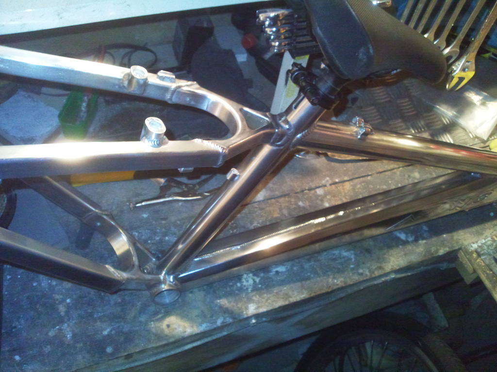 Azonic frame stripped and polished
