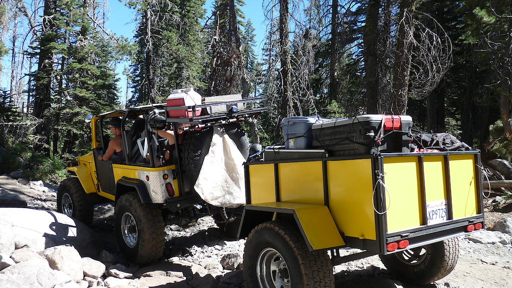 cant go to the rubicon without seeing a rig with a matching trailer .