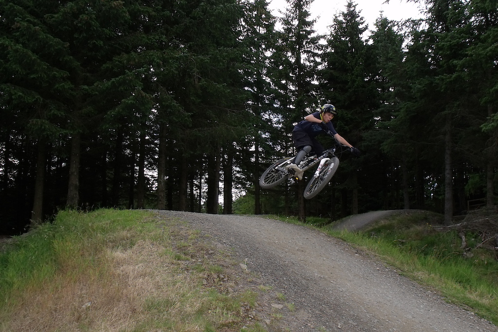 riding the trails at glentress