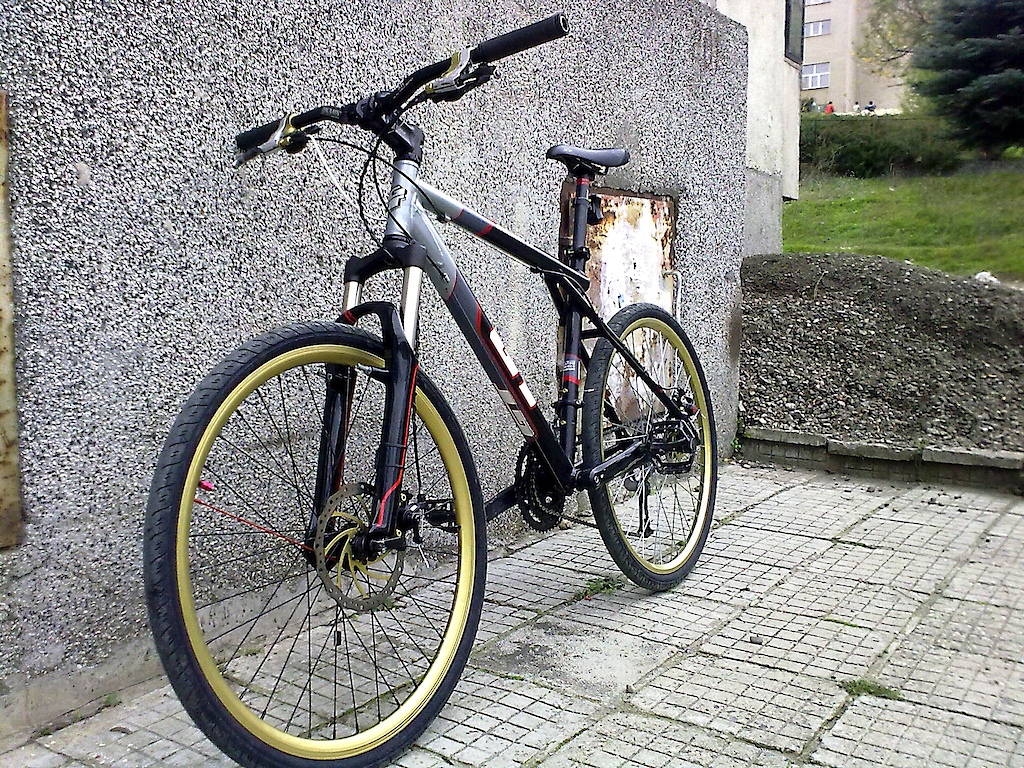 My bike with slick tires