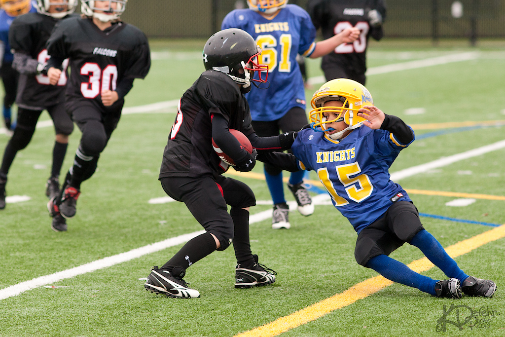 Went and shot my nephews Football game today with the new 200mm Lens.  They won and are the BC Champs!