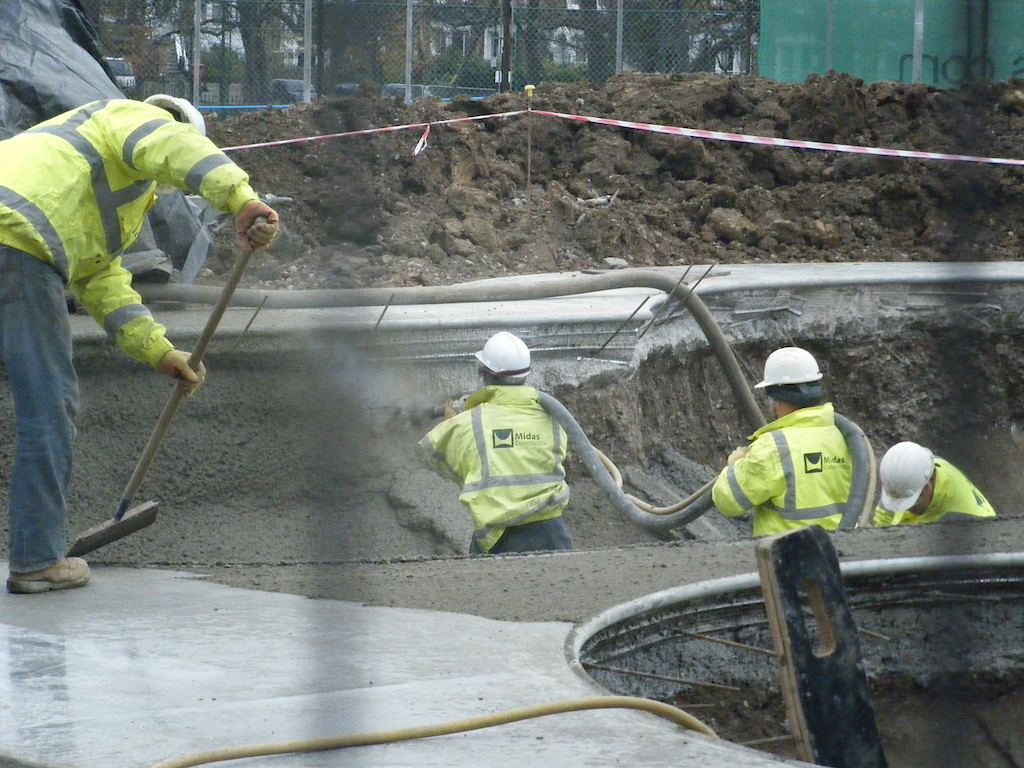 Concreting in process