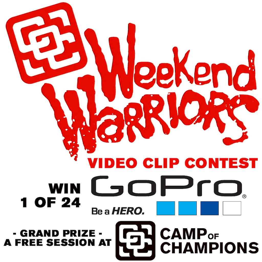 Enter The Weekend Warrior Video CLip Contest on Facebook and you could win 1 of 24 GoPro HD Hero Helmet Cams, Dakine Crossfire COC Gloves, Elm Products, COC Billabong Water Bottles for simply copying the weekly clip and posting your version. Get the most likes in a week and you win. Grand prize for the most likes, a free session at COC.
