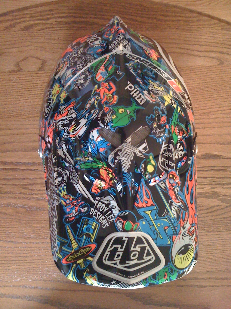 My new insurance policy for the 2011 season. 2010 TLD D2 History helmet...