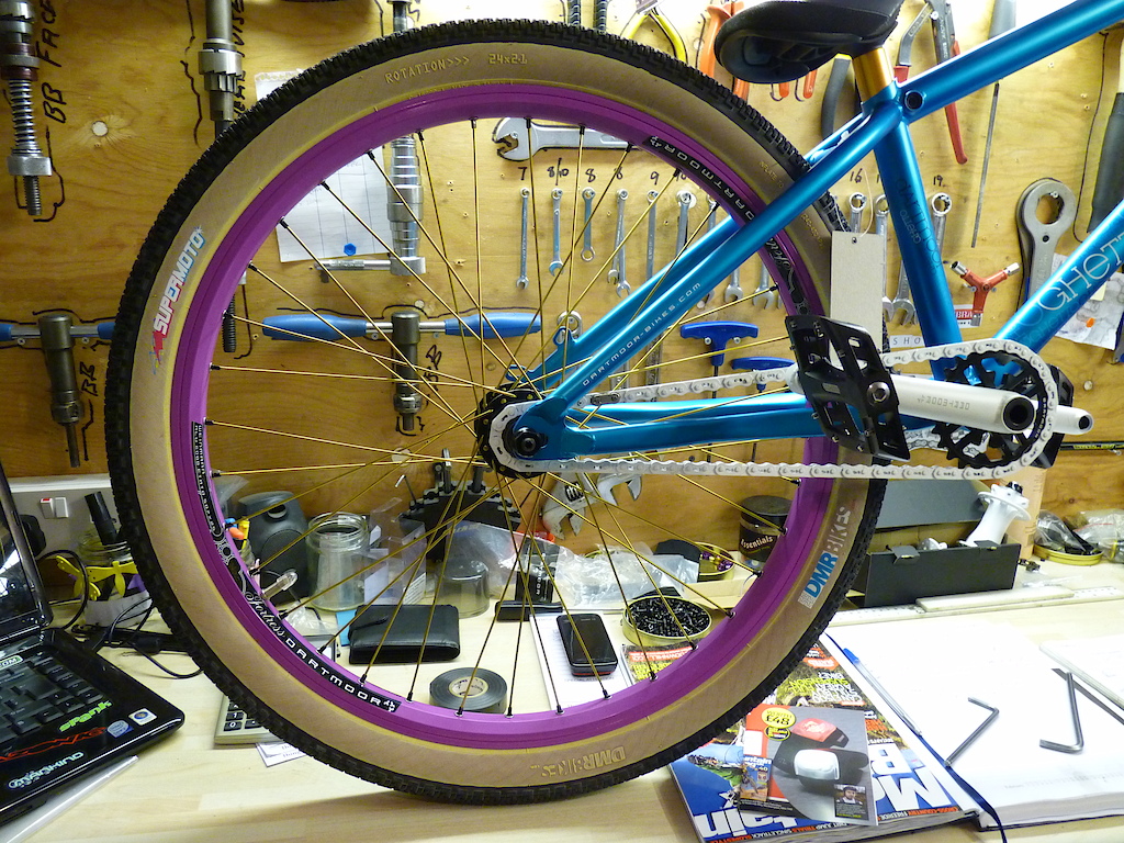 2011 Dartmoor K-Drive rear hub on Fortress rims and gold spokes