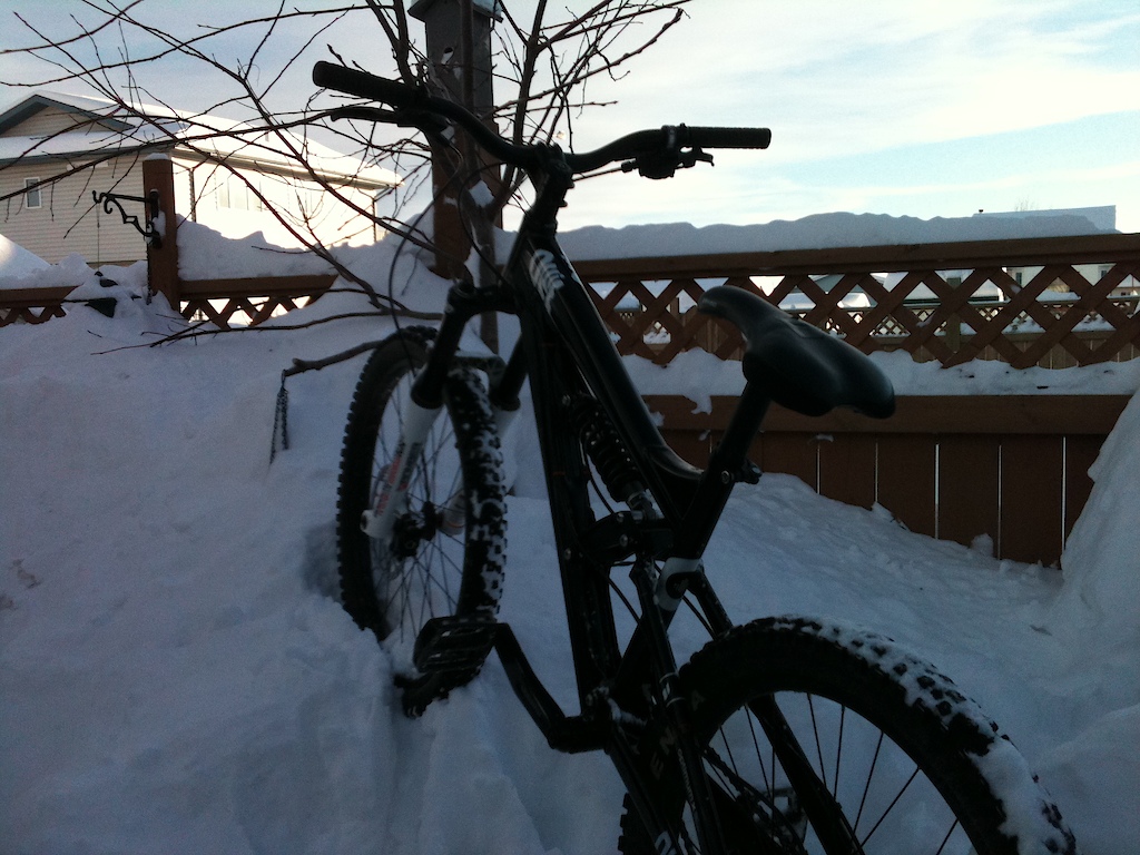 My devinci Ollie, in snow at -10 degrees c.