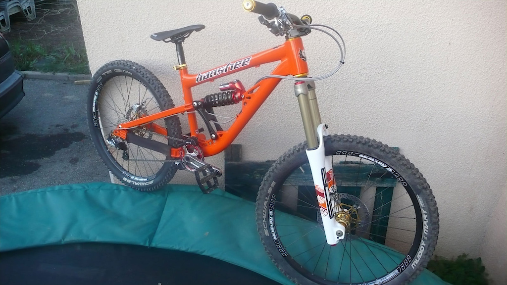 antoine ' Scythe 2011 full Bos Suspension with freeride settings......
+ Loaded Precision Components
