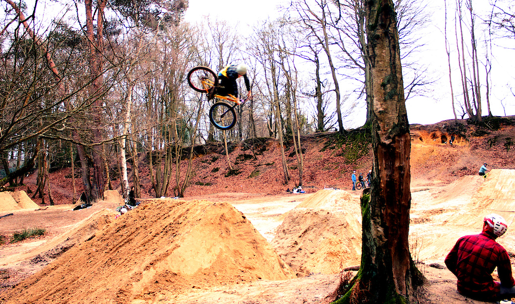 the only photo that I took yesterday of Ryan dumping the 3