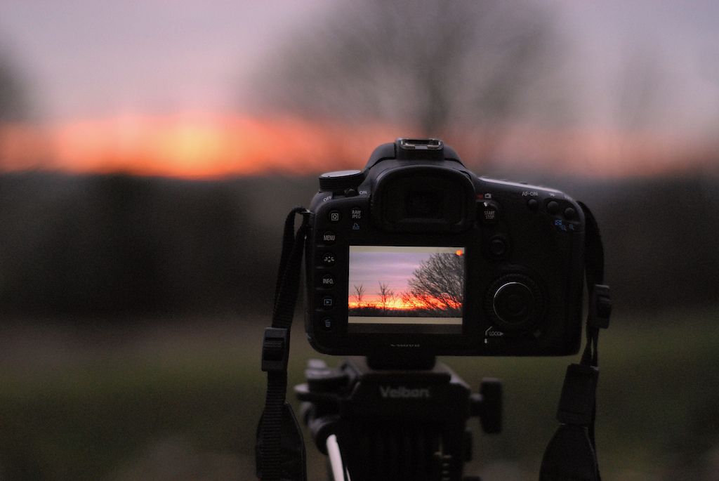 The end of a sunset timelapse.