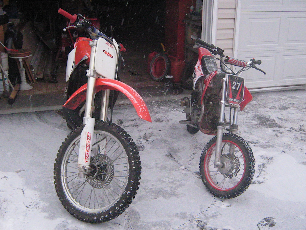 my cr 250 and pit bike