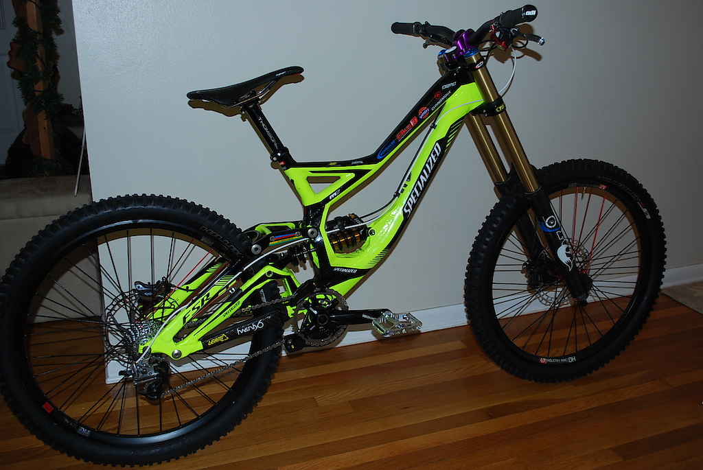 2011 Specialized Demo 8 II
38.06lbs
Still waiting on a ti spring