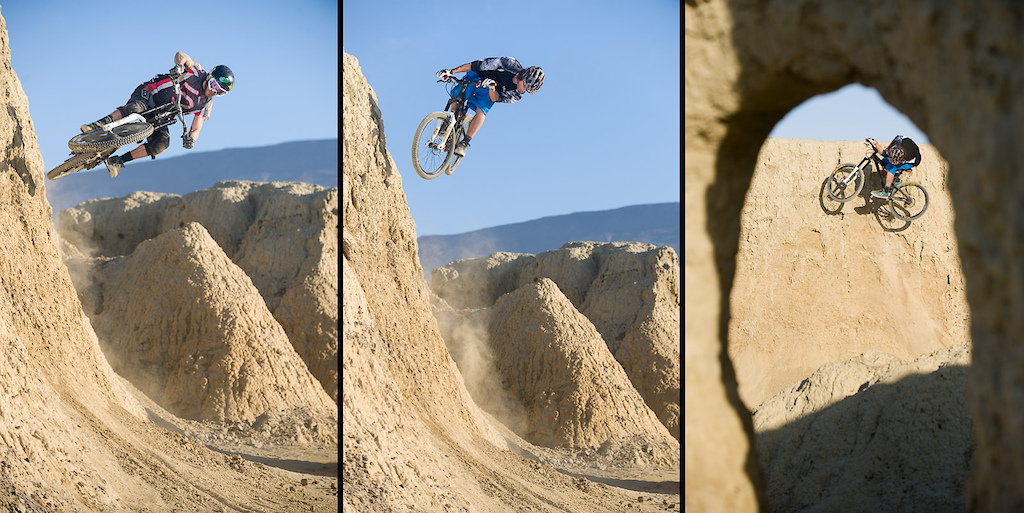 There is also an area called the badlands that is like a small dirt skatepark with lots of hoodoos and bizarre terrain that I'm sure will continue to develop with every rider that spends any time there. Chris Van Dine had sculpted a few lines during his stay, and we had a lot of fun riding them.
