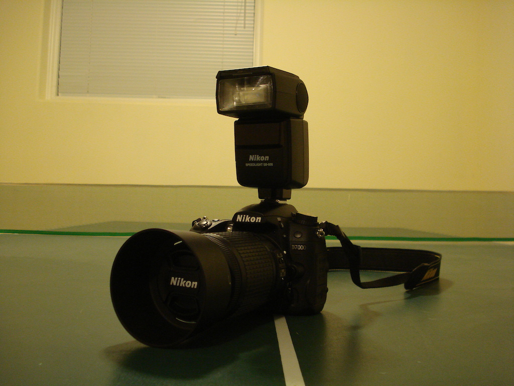 the new camera rig, Nikon D7000, 50 F/1.8, (not in picture) and an SB-600 Speedlight