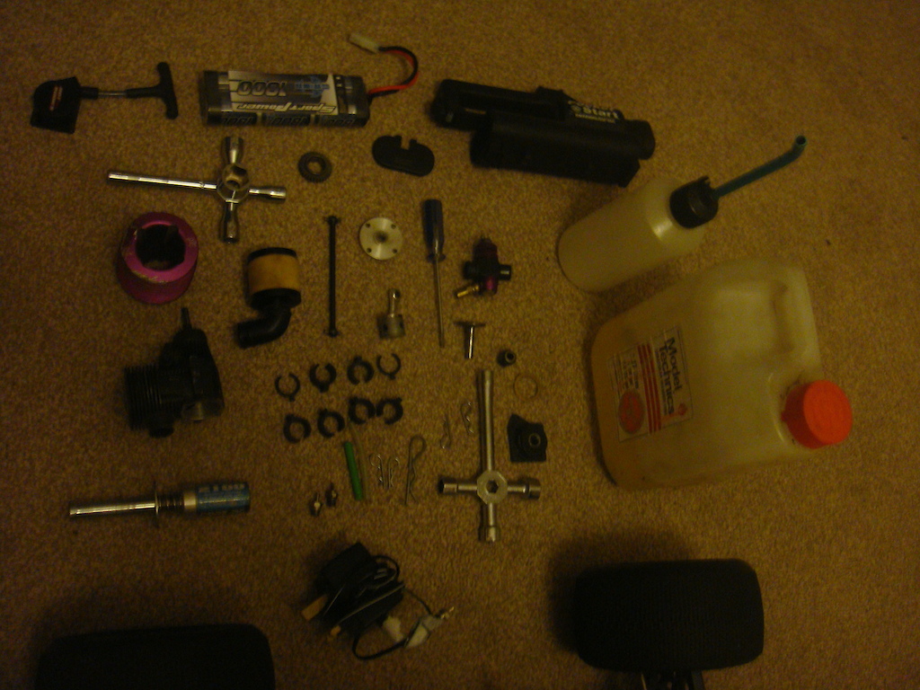 nitro starter, bigger engine parts and spares