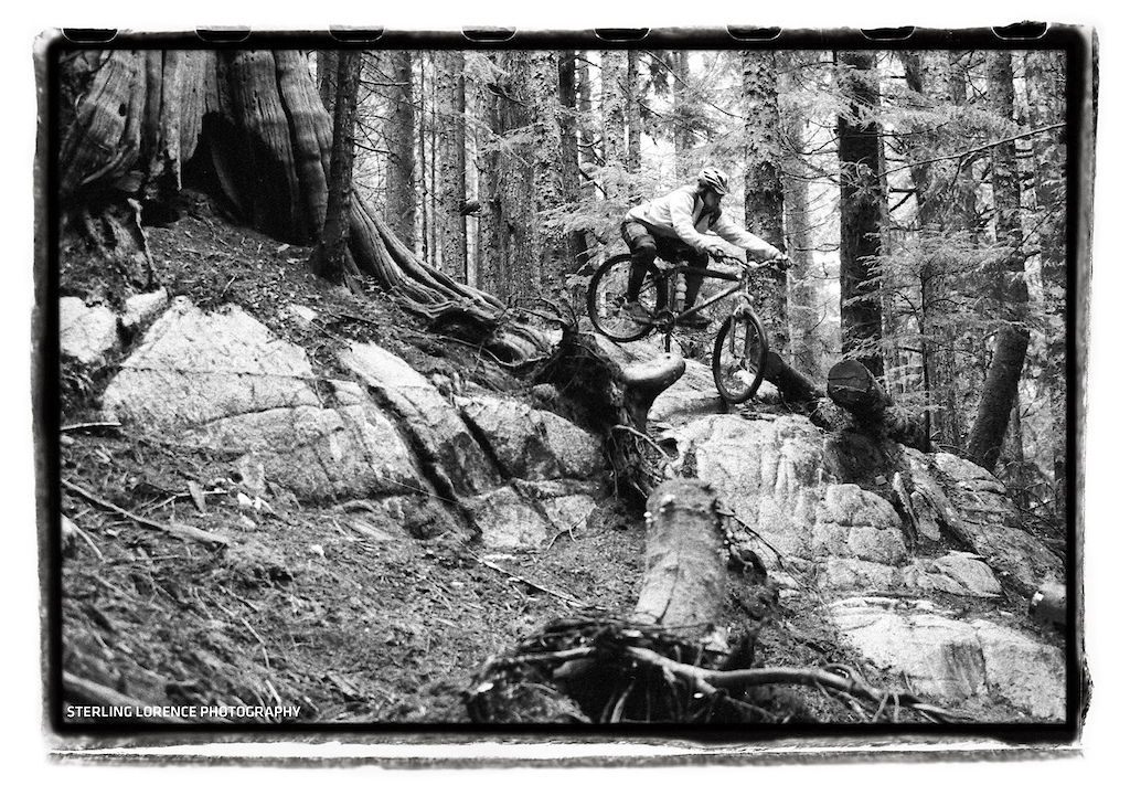 Riding PreReaper trail on the North Shore of BC in the fall of 1998.