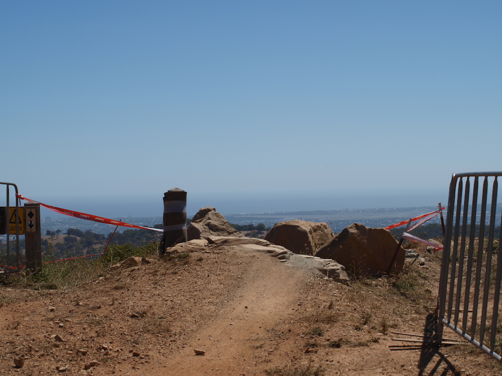 Straight out of the starting gate riders are faced with a rock gap. Splitting the rocks is the fastest line but you want to keep low as you have to corner left as soon as you land. The trick is to keep low enough to make the corner but not clip your pedals on the rocks.